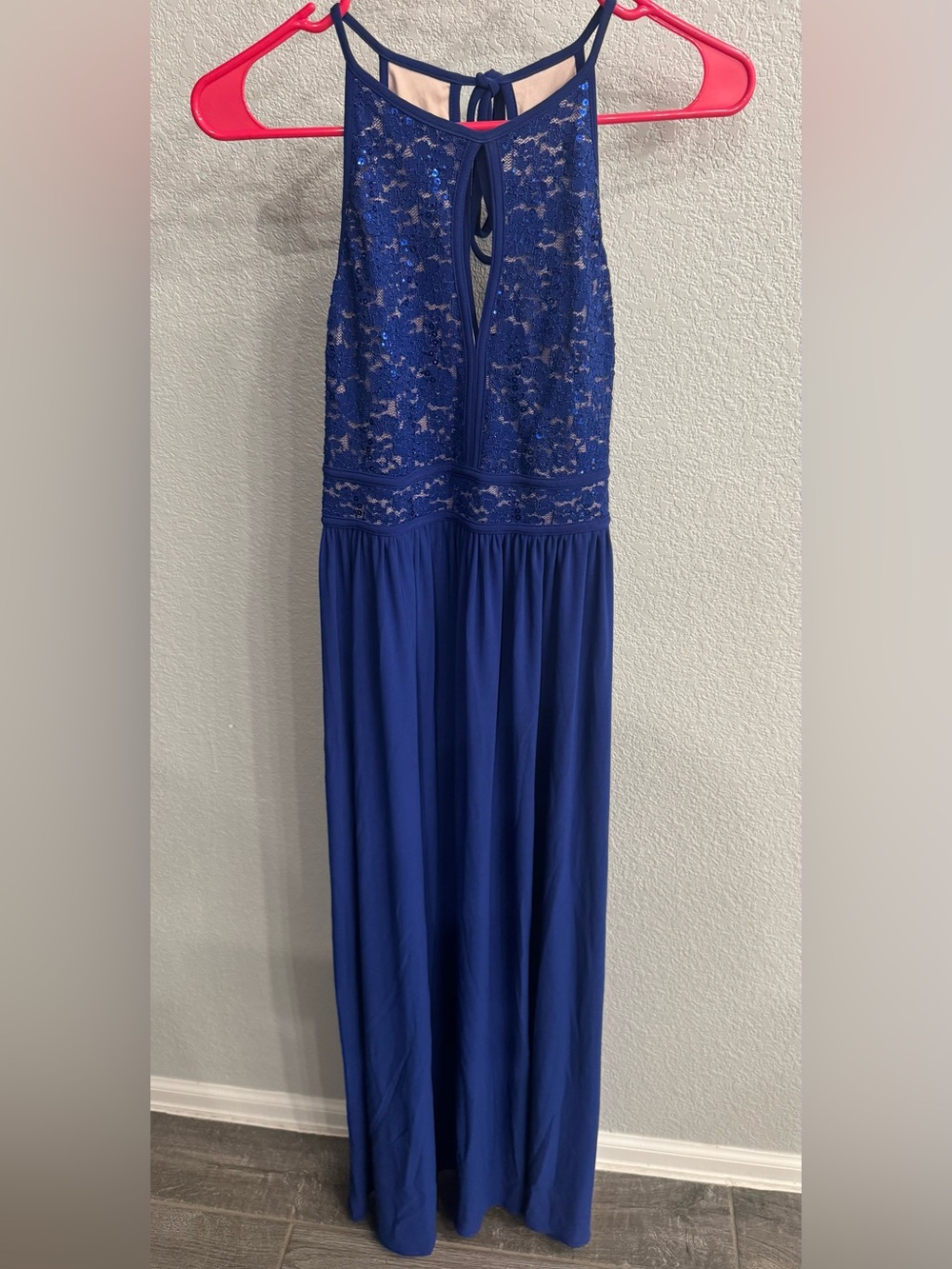 Night Way Collections Royal Blue Lace-Top Dress